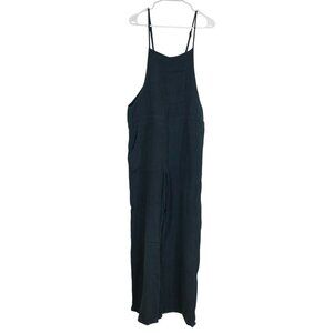 ELLEBORN - WOMEN'S MEDIUM - BLUE SPAGHETTI STRAP ROUND NECK GUAZE JUMPSUIT